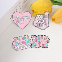 Tetaplah Positif, Bunga, Kamu Bisa Melakukannya! Pin Enamel Kata Mutiara Inspiratif Kamu Melakukan Hal-Hal Luar Biasa Sayangku Bros Tas Lencana Perhiasan