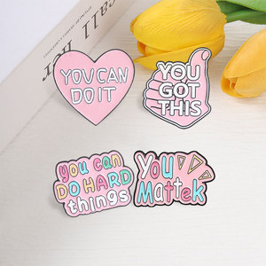 Broche en émail 'Stay Positive Flower You Got This' avec <span class=keywords><strong>proverbe</strong></span> inspirant 'You're Doing Amazing Sweetie', pour sacs, badges et bijoux - Product Image 2