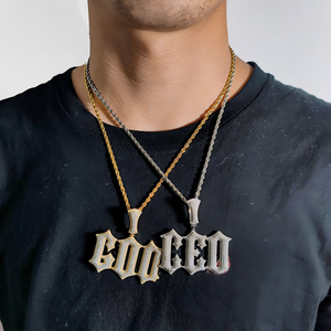 เครื่องประดับฮิปฮอปสตรีทแวร์ผู้ชายแบบปรับแต่งได้ ชุบทอง 14K ประดับเพชร GRA มอยส์ซาไนต์ จี้รูปตัวอักษรแบบหนาม ตัวเรือนเงินแท้ 925 พร้อมสายสร้อยแบบ Prong Setting - Product Image 6