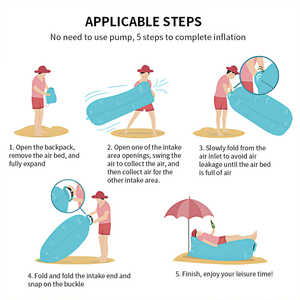 Wholesale Inflatable Lounger Air Sofa <b>Chair</b> <b>Reclining</b> Living Room & Outdoor Beach <b>Camping</b> Water Floating Bed - Product Image 6