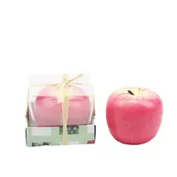 O-X619 Groothandel Geurkaarsen Box Set Fancy Fruit Vorm Apple Geurkaars Rode Kerst Cadeau