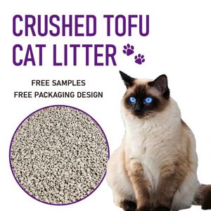 Litière pour chat en tofu brisé 100% naturelle à base de plantes, litière pour chat en tofu concassé, jetable aux toilettes, OEM ODM personnalisé - Product Image 1