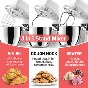 Machine <span class=keywords><strong>à</strong></span> pétrir la pâte <span class=keywords><strong>à</strong></span> pain électrique 1400W, <span class=keywords><strong>batteur</strong></span> <span class=keywords><strong>à</strong></span> œufs, bol en acier inoxydable 8L, équipement de boulangerie pour usage domestique, <span class=keywords><strong>batteur</strong></span> sur socle - Product Image 2