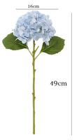 Fleurs artificielles en latex de haute qualité, toucher réel, hydrangea vert, hydrangea artificiel pour les centres de table de mariage