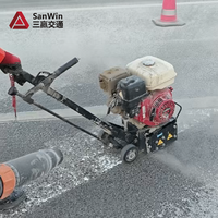 Machine de démarquage routier autopropulsée à essence, vitesse de dégagement de 120 m/h, largeur de travail de 225 mm, certifiée ISO