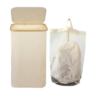 65cm Oxford Vải 300D + tre giặt Hamper với nắp và trong suốt có thể tháo rời Túi Ráp quần áo bẩn - Product Image 3