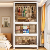 2025 en plastique pliable armoire chambre meubles en plastique enfants pliable garde-robe organisateur Portable bébé amovible placard