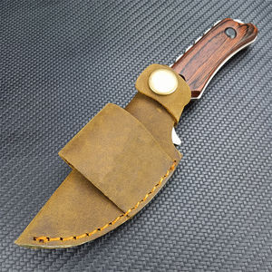 15017 nascosto Canyon Hunter manico in legno <span class=keywords><strong>coltello</strong></span> a lama fissa campeggio EDC <span class=keywords><strong>coltello</strong></span> <span class=keywords><strong>da</strong></span> caccia con fodero in pelle - Product Image 6