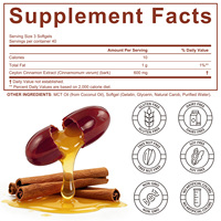 Acentiallabs 120 gélules, antioxydant facilement absorbable, soutien digestif, supplément en capsules de cannelle de Ceylan avec huile MCT