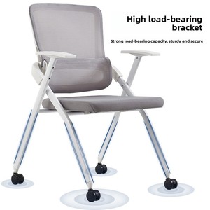 Chaise de formation, de conférence, de salle de classe, pliable pour étudiant, chaise de <span class=keywords><strong>bureau</strong></span> avec support lombaire, en maille blanche, moderne - Product Image 3
