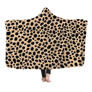 Drop Shipping autunno e inverno caldo piccolo <span class=keywords><strong>mantello</strong></span> alla moda coperta con cappuccio tutto su stampa comoda coperta indossabile - Product Image 1