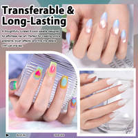 BOZLIN Série 9 Effet Dégradé Pat Pat Gel – Palette de Vernis Gel Pat Pat Gel à Marque Privée – Kit de Gel Ombré Personnalisé pour Nail Art