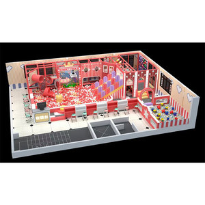 Tongyao RED Indoor Playground Commercial Soft Play <b>Slide</b> Ball <b>Pool</b> Sand Pit Small Trampoline Spiral <b>Slide</b> >500kg Capacity - Product Image 1