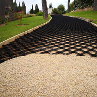 Grille de stabilisation de gravier pour pavés, géocell en plastique de 4 pouces pour murs de soutènement, contrôle de l'érosion extérieure