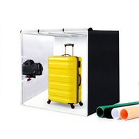 Nouvelle Grande Boîte à Lumière PULUZ 80 cm, Tente de Studio Souple avec Fond, Lumière LED Flash pour Studio Photo, Kit Softbox pour Salle de Prise de Vue Photo