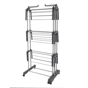 Séchoir à <span class=keywords><strong>linge</strong></span> pliable 4 niveaux sur roulettes, gain de place, pour intérieur et extérieur - Product Image 2