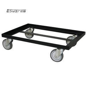Transporte logístico de metal personalizado de acero dulce Q235 Dolly móvil con ruedas - Product Image 2