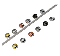 Vis de fixation décoratives en alliage de zinc noir mat de 20 mm avec capuchon pour miroir - Vente en gros