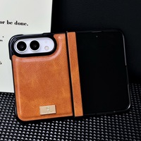 Étui de téléphone magnétique en cuir texturé de style professionnel pour iPhone Ultra, étui de protection pour Apple 18 Fold, coque pour écran pliable