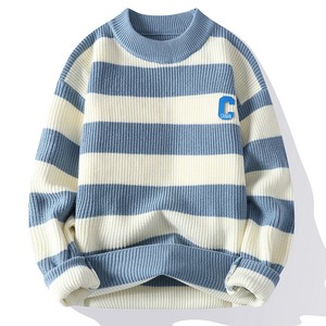 Jersey de cuello redondo para hombre, suéteres, moda de otoño invierno, marca personalizada, suéter blanco cálido de viento neutro, jersey de fondo suave, Top juvenil - Product Image 3