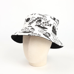 Nouveau Chapeau Bob Unisexe de Style Américain avec Imprimé Personnage de <span class=keywords><strong>Bande</strong></span> <span class=keywords><strong>Dessinée</strong></span>, Double Usage, Large Bord, Protection Solaire, pour l'Extérieur - Product Image 2