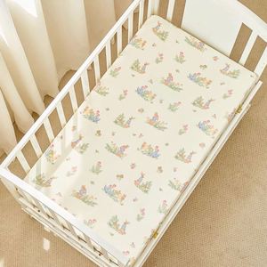 Couverture en coton biologique à impression numérique personnalisée, drap de berceau en mousseline pour bébé, ensemble de draps de berceau ajustés - Product Image 4