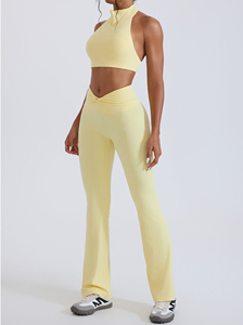 Nouveaux ensembles d'entraînement 2026 : Leggings évasés et débardeur <span class=keywords><strong>de</strong></span> <span class=keywords><strong>sport</strong></span> 2 pièces – Tenue <span class=keywords><strong>de</strong></span> yoga taille haute <span class=keywords><strong>pour</strong></span> femme – Vêtements <span class=keywords><strong>de</strong></span> <span class=keywords><strong>sport</strong></span> - Product Image 5