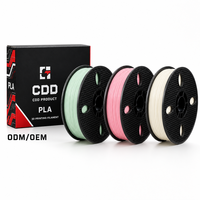 Filamen 3D CDD PLA Matte PETG TPU 1.75mm Berubah Warna Sutra Metalik Motif Kayu Bambu Harga Pabrik Printer Lab
