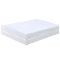 AOSEN Housse de matelas imperméable en coton pur blanc, entièrement enveloppante, respirante, silencieuse, anti-taches, lavable