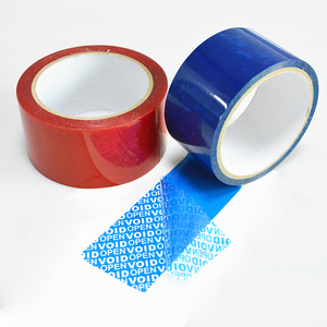 光滑的蓝色篡改明显的开放空隙安全胶带，印有独特的数字和标志 - Product Image 2