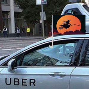 ธงติดรถยนต์วันฮาโลวีน ขนาด 12x18 นิ้ว พร้อมเสาพลาสติกขนาด 45 ซม. อุปกรณ์ตกแต่งสำหรับหน้าต่างรถยนต์ - Product Image 5