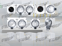 Interruptor de 1 Canal con Protección IP55/IP66, Enchufe de Pared de Plástico para Exteriores, 250V 13A, Resistente a la Intemperie, Autotransferencia de Corriente, Puertos USB, Uso Residencial