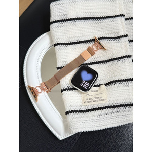 <span class=keywords><strong>Bracelet</strong></span> de montre élégant en maille milanaise avec fermoir cœur, en acier inoxydable, magnétique, compatible avec les montres connectées 38 40 41 42 44 45 49 mm - Product Image 3