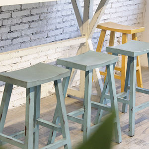 Tabouret de Bar Vintage en aluminium, noir, style ancien - Product Image 6