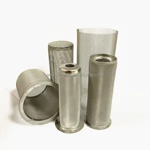 Sus 304 316L Filter Cylinder 25 Micron Stainless Steel Woven Wire Mesh Cylinder Filter Tube