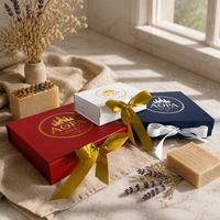 Caja Magnética Plegable de Cartón Gris para Empaque de Champú, Regalo de Navidad con Logotipo en Lámina Dorada, Inserto de Papel Plegable, Empaque Plano
