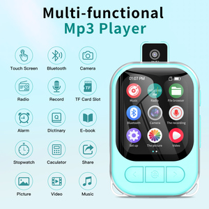 Lecteur de disques mini AIWEE M160 bleu, écran tactile complet de 1,96 pouce, lecteur MP4 portable, lecteur vidéo, <span class=keywords><strong>radio</strong></span>, musique - Product Image 2