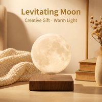 Lampe lunaire anti-gravité à lévitation, impression 3D, rotation automatique, lumière LED flottante pour la décoration de la maison, cadeau unique