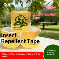 Insectenwerende tape voor fruitbomen & tuin, gele kleefval met PE-materiaal insectengaas, geschikt voor grote bomen
