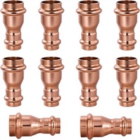 Raccords à sertir en cuivre 3/4" x 1/2" à tête hexagonale, raccord réducteur pour plomberie |   Chauffage hydronique par alimentation en eau