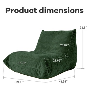 Sofá Individual Convertible de Diseño Francés Moderno, con Funda Extraíble de Tela Chenille Plateada, Compresión al Vacío para Sala de Estar - Product Image 6