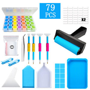 Imbuto diamanti Painting vassoio <span class=keywords><strong>di</strong></span> grande capacità fai da te mosaico arte artigianato 5D fatto a mano in plastica <span class=keywords><strong>viola</strong></span> accessori per strumenti artigianali - Product Image 6