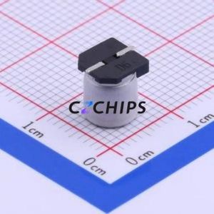 MVK25V100M6.3*8 6.3TP ตัวเก็บประจุแบบอิเล็กโทรไลต์อะลูมิเนียม SMD, ขนาด D6.3xL8 มม. 100uF 20% 25V 135mA-120Hz - Product Image 2