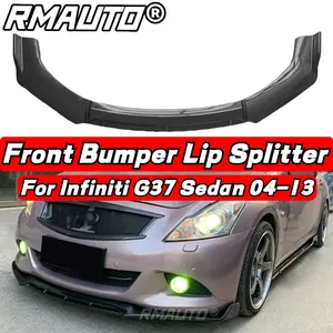 For Infiniti G25 G37 2004-2013 Carbon Fiber <b>Car</b> Front Bumper Splitter Spoiler Lip <b>Diffuser</b> Bumper Guard G25 G37 Lip Body Kit - Product Image 1