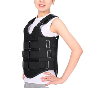 Black thoracolumbar fixation brace, breathable thoracolumbar spine post-operative <b>support</b> frame, lumbar spine brace. - Product Image 3