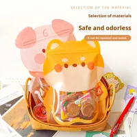 Sacs en Mylar personnalisés avec logo en forme d'animal, fermeture éclair, PET+PE, anti-odeur, pour emballages alimentaires, biscuits gommeux, bonbons, noix et lait