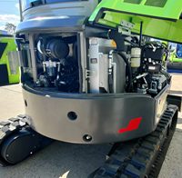 Mini-excavatrice hydraulique compacte sur chenilles ZE35GU 0,1 m³ 3,8 tonnes, micro-pelle équipée d'un attache rapide et d'un ripper