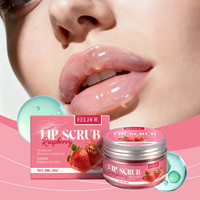 Custom Fruit Gesprongen Lipverzorging Veganistisch Exfoliërend Verwijderen Dode Huid Verhelderende Roze Aardbei Lip Scrub