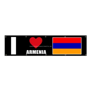 Быстрая Доставка 2x8 футов я люблю Армению 100% полиэстер баннер флаг