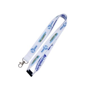 Custom Printed Polyester Lanyards with ID Card Holder and Hook Promotional Keychains with Customizable Logo